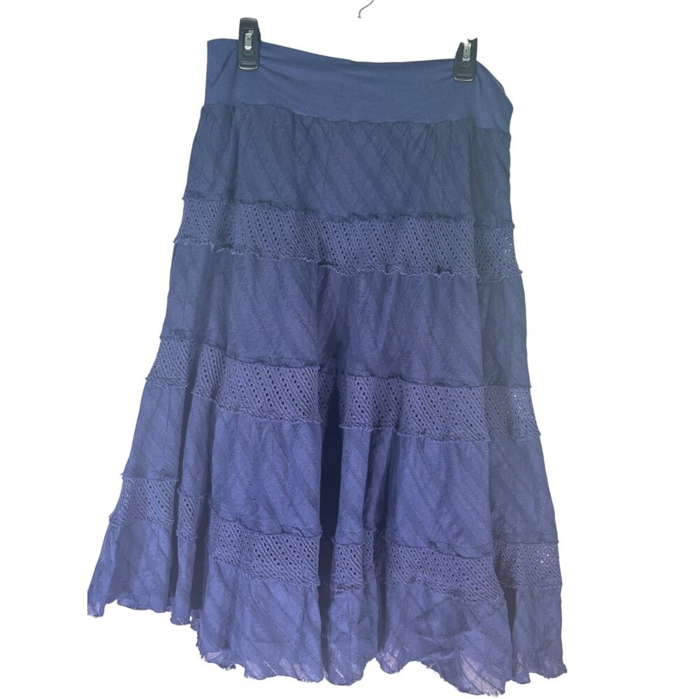Reba Blue A-Line Skirt